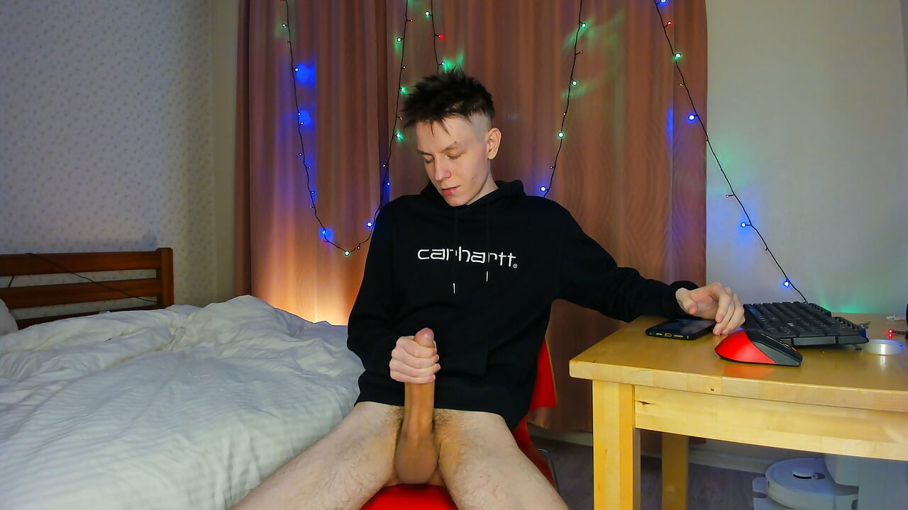 Feet In Frame Skinny Twink Massive Load On Legs