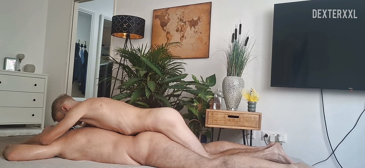 A Bit of Tantra Love Massage. Skinny Sexy Guy Fuck Stepdaddy Ass