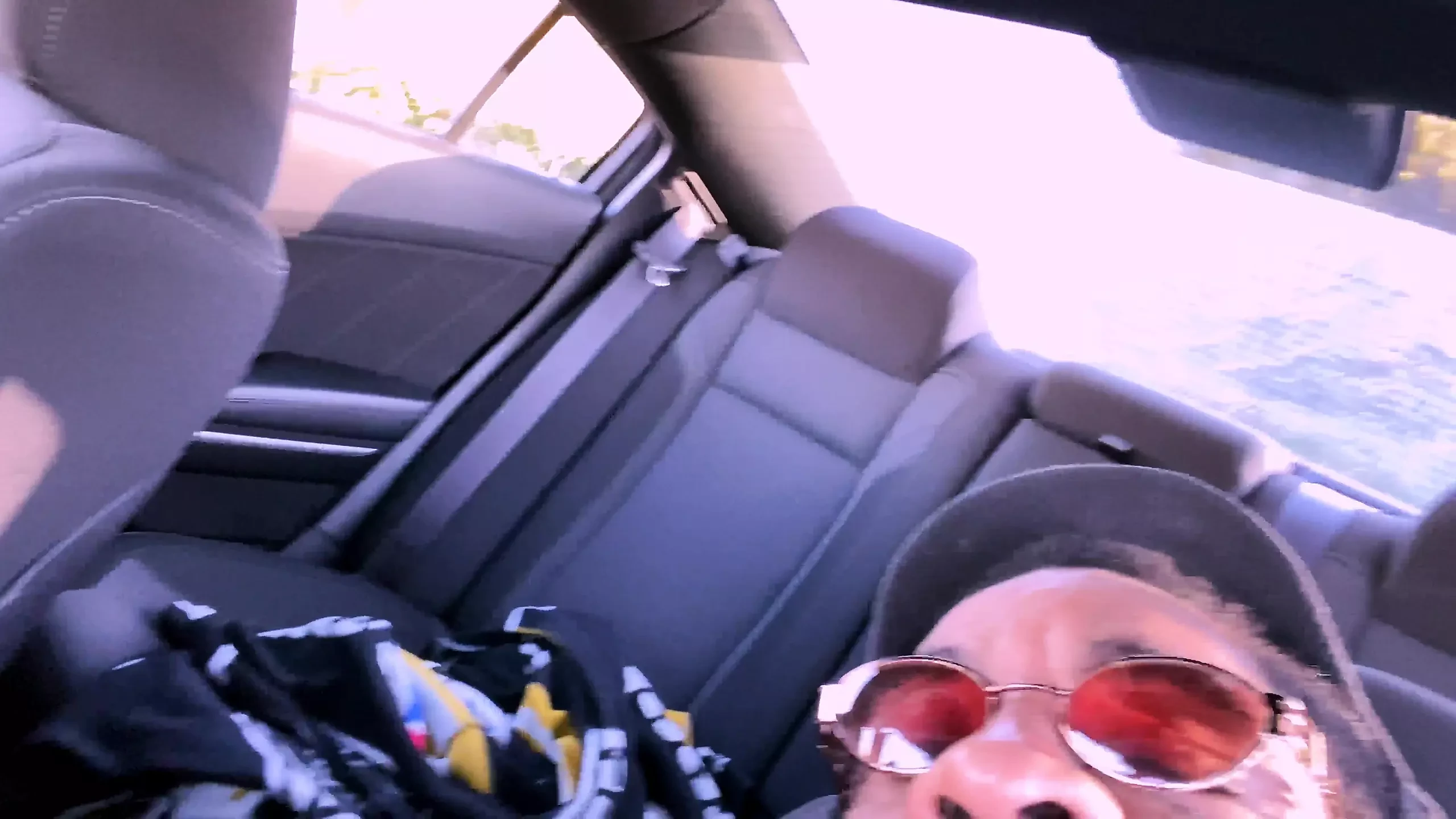 Slutty Pornstar Nina Rivera Loves to Suck My Dick in the Car