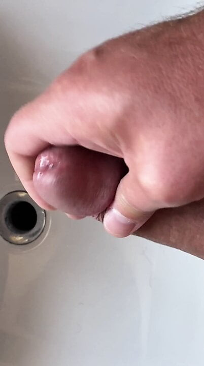Solo Wank into my sink - I cum so hard