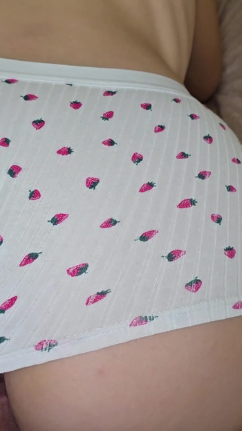 Powerful moment from ""I want that BIG ASS!" Watching Stepsister while she brushing hair wearing only panties and bra"