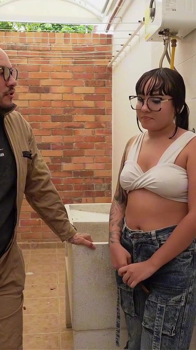 I'm fucked by the worker my stepmom hired - cumshot in the mouth | Clip 1