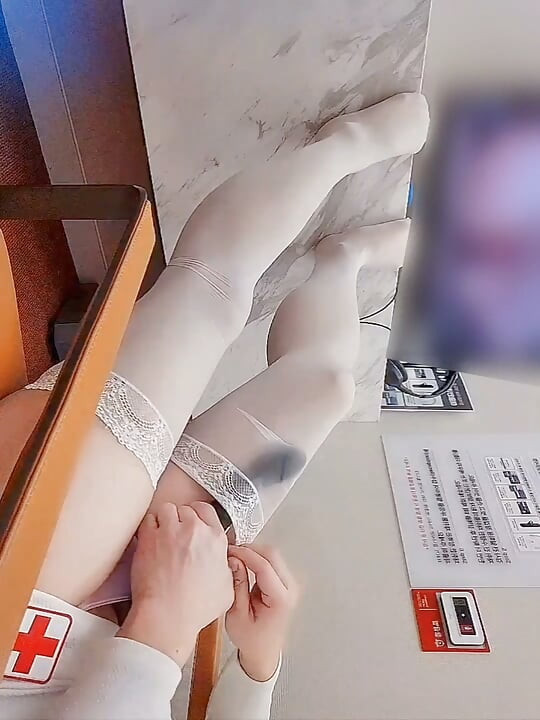 Nurse at Semen Test Room. I went to real urology clinic with a nurse costume and helped myself cumming so much.