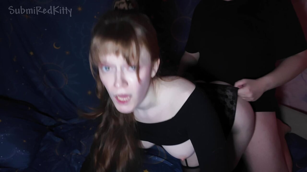 Cute Redhead Girl in Stockings Roughly Fucked in Her Tight Little Hole