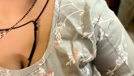 Hot Desi Aunty Giving Risky Blowjob to Stepbrother in Kitchen - Homemade