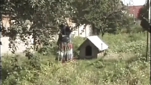 Chubby big boobs blonde milf fucking in dogging position