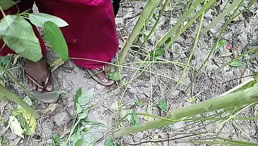 I fucked her while she was in the jute field and had a lot of fun, then I ejaculated in her vagina.