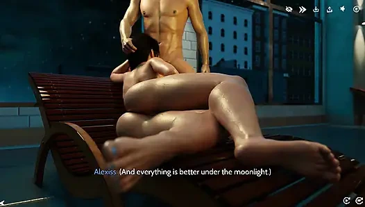 A Late Night Cleanup With Alyssia Leads to a Private Poolside Hookup (3D Gameplay)