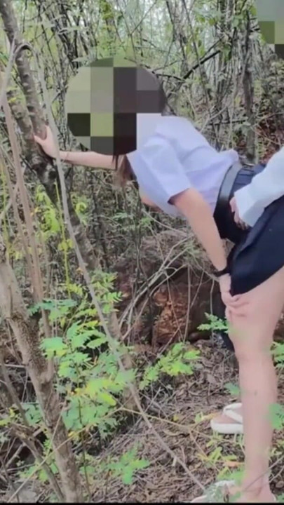 A Horny Thai School Girl Gets Fucked Deep in the Forest. | Clip 1