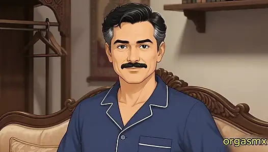 Hintli ateşli yalnız dul, yaşlı adamla tutkulu bir karşılaşma