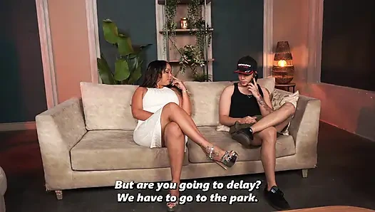 Busty stepmother learns her stepson has never had sex, so she wants to be his first.