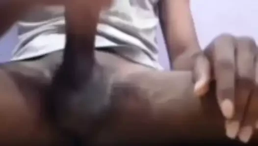 Indian boy playing with his huge dick while cumming so hard