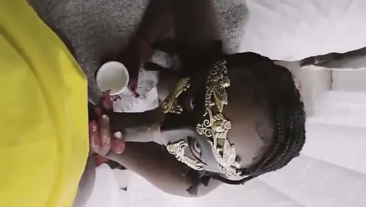 Petite Girl Giving Out Sloppy Blowjob