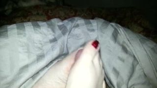 Footjob from wife