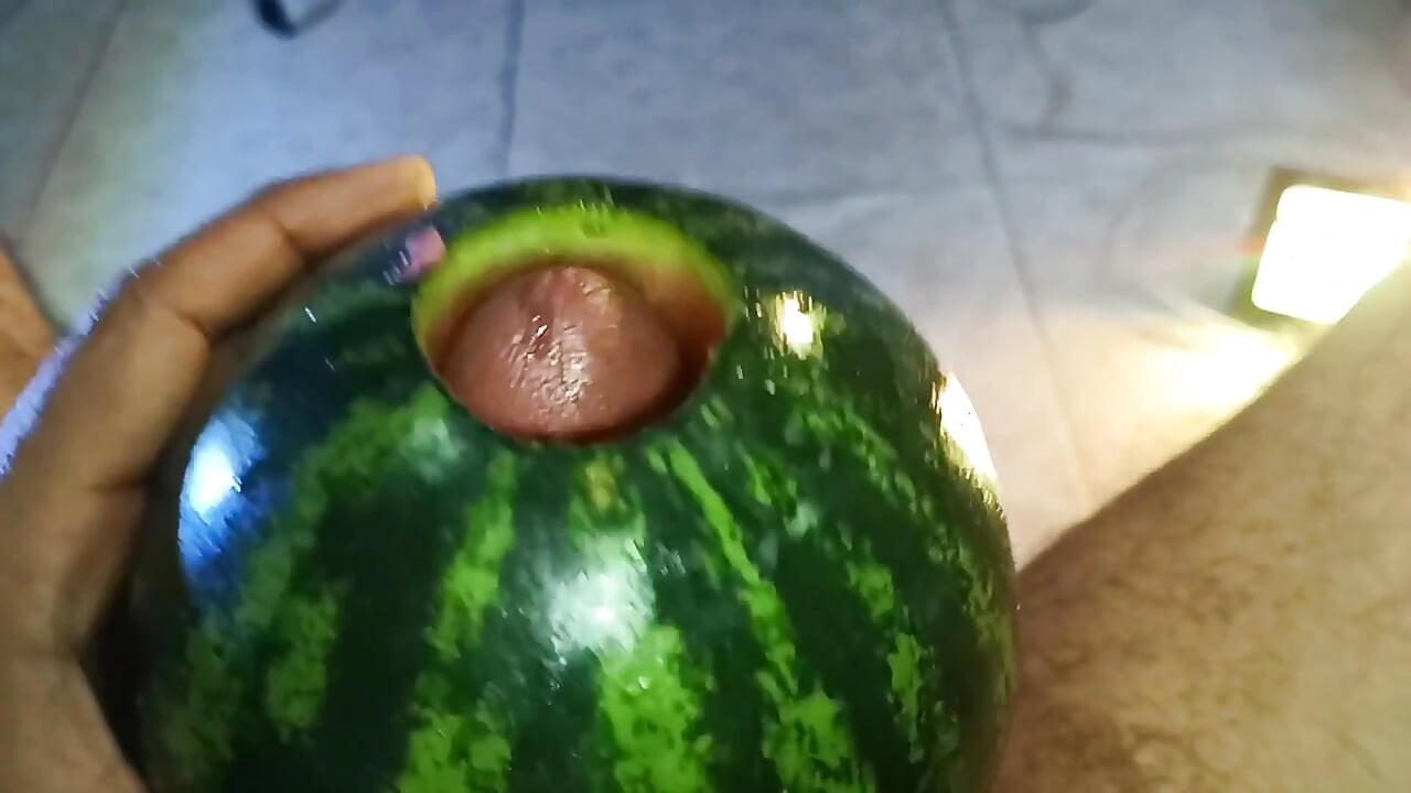 Come and Cum While You Watch Me Masturbate and Cum While Fucking This Watermelon