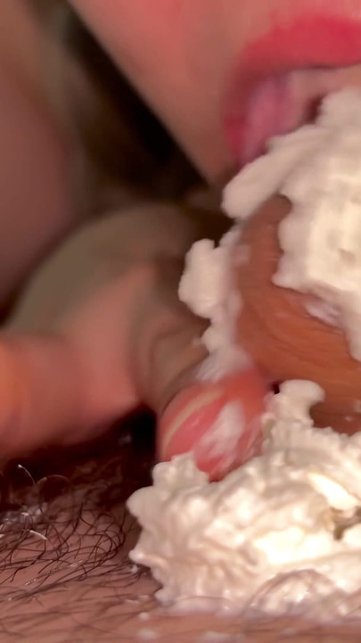 Epic moment from "tiny creamy cock made a cum cocktail for blonde which she swallowed"