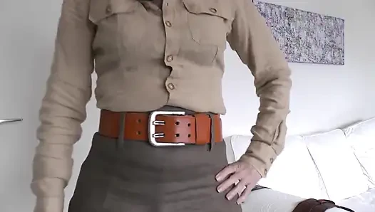 Exciting Belt Try-on with a Linen Skirt, Part 3, Lady Victoria Valente