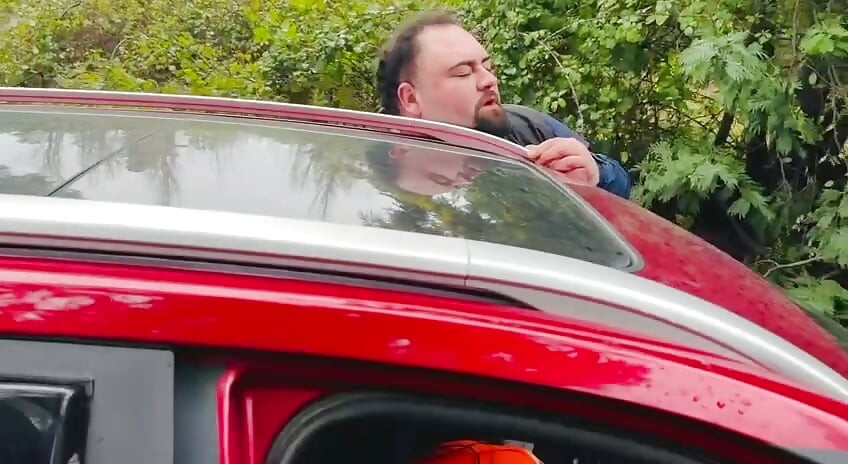 I sucked my stepfather's dick in the car and we almost got caught