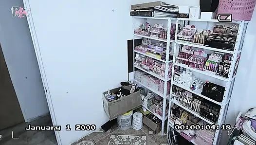 She is caught stealing from the store, she had to pay with another service