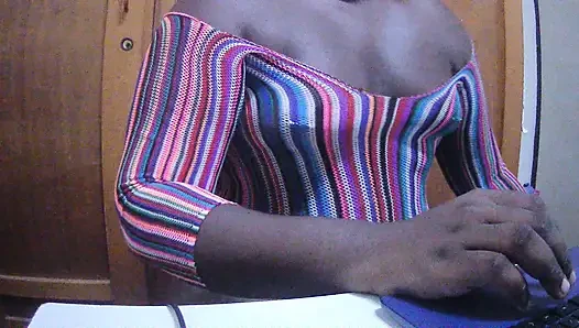 oiling my ass, boobs and dick