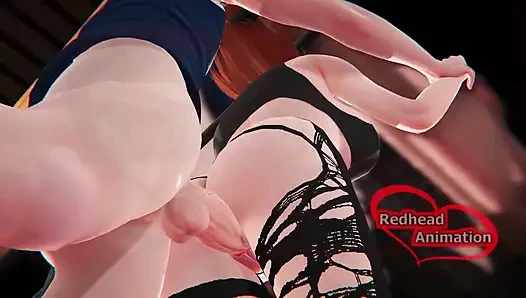 Тренировка рыжей в спортзале