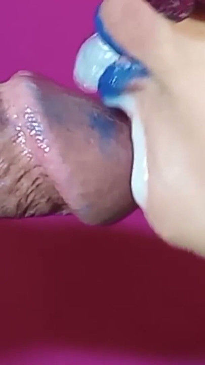 Blowjob double cum sperm in milf mouth wet spit | Clip 1