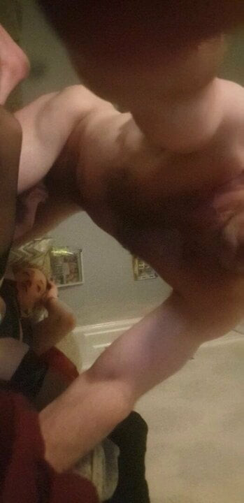 Blonde slut cums hard