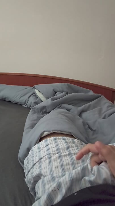 Gay boy alone at home
