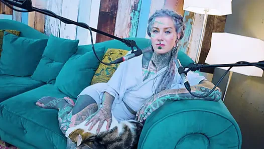 I talk about E - Empathy - ASMR podcast SFW talking goth skinny girl dreadlocks tattoo model inked girl