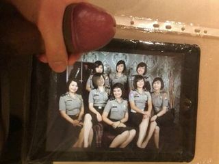 Polwan - индонезийские полицейские девушки, трибьют спермы