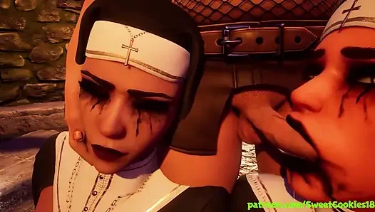 Sexy Nuns Take a Guy for a Wild Ride