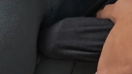 Stranger With Huge Erection Ejaculate In Subway Train On Random Girl's Tights