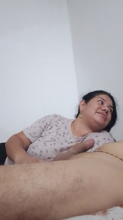Girlfriend sucking delicious chubby deep throat submissive latina | Clip 1