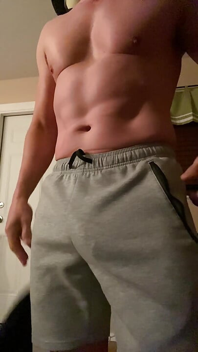 Grey Sweat Pants Slow Strip