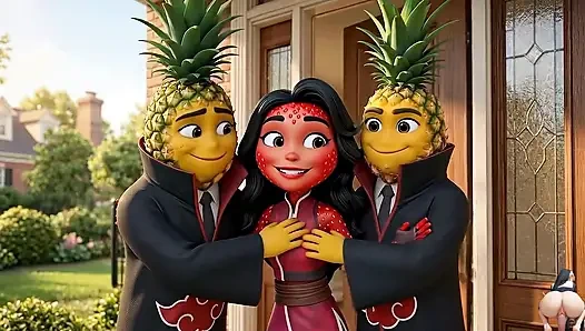 Фрукты серии: Эпизод 3 - симпатичная девушка клубника и девушка из ананаса делят чувственный AI хентай