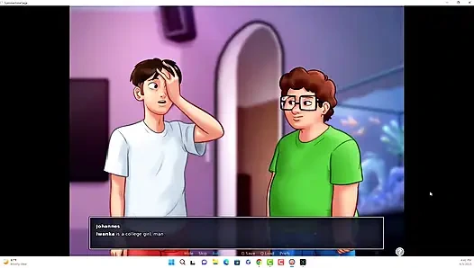 SummerTime Saga - Йоханнес и Эрик наблюдали За Иванкой, Iwanka сделал Йоханнесу минет перед камерой