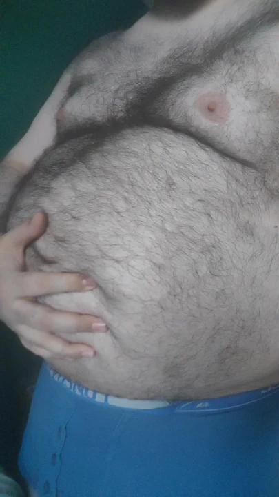 Admire my big hairy belly