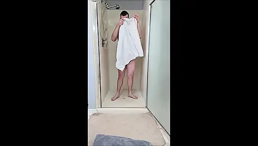 Taking a Shower with Dick Swinging and Vigorous Touching Included (Vertical Video)