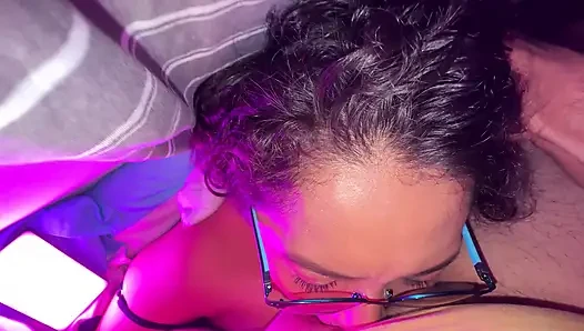 He sucks my small cock and I leave his mouth and face full of milk