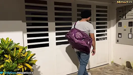 Beautiful big ass Latina is rebuked by a thief in her house.
