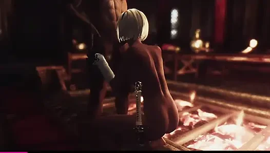Шпиливаю 2B в Skyrim, OSEX (Nier x Skyrim)
