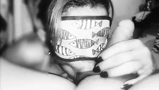 A MILF who sucks sperm doesn't let a single drop escape.