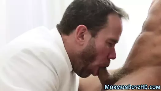 Buff mormons cum guzzled