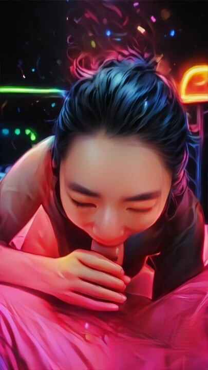 أنيمي حقيقي GF تمتص BWC - اللسان بوف مع Creampie عن طريق الفم