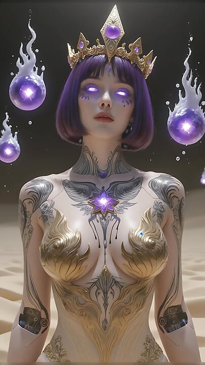 Lustrender Moon Witch Sorceress Slideshow - Ethereal Star Temple Radiance