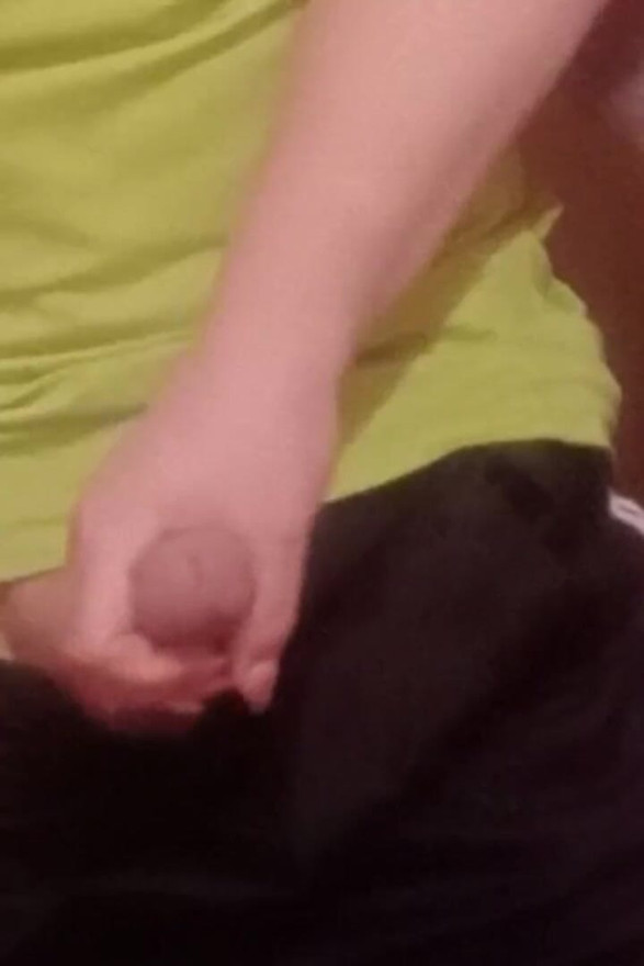 A woman jerks off my cock close up