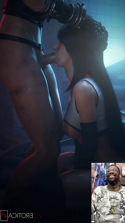 Dirty Tifa and Cloud Have Some Fun by Getting His Cock Deepthroated