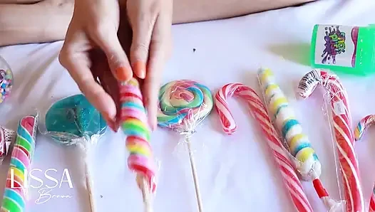 Schleim und candy gehen in meine muschi
