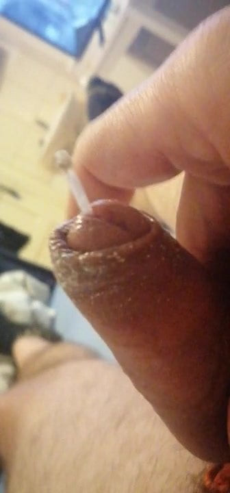 Stickie in mine cock