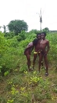 Threesome Dealing in the Bush